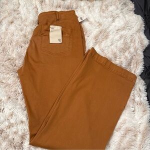 Pilcro Brown Flare Pants with Boot Cut Design